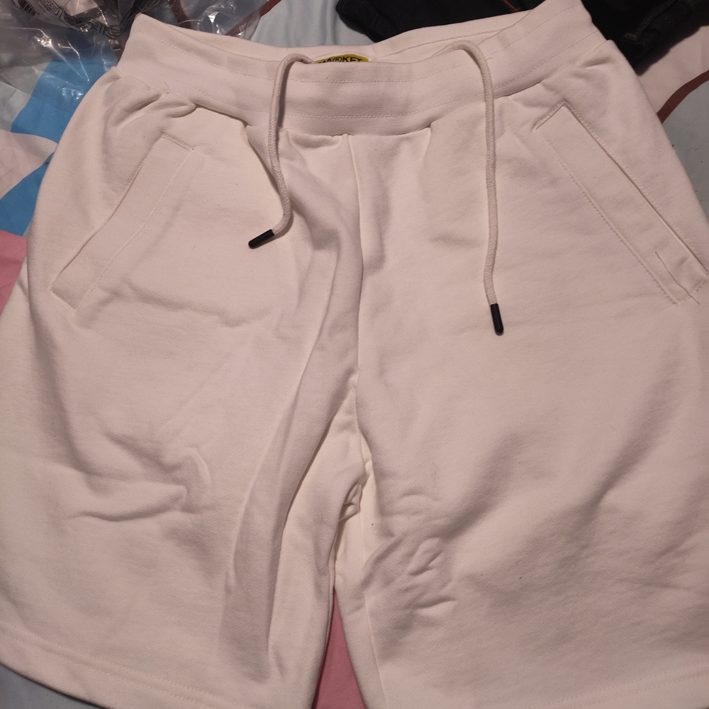 Classic White Athletic Men's Shorts
